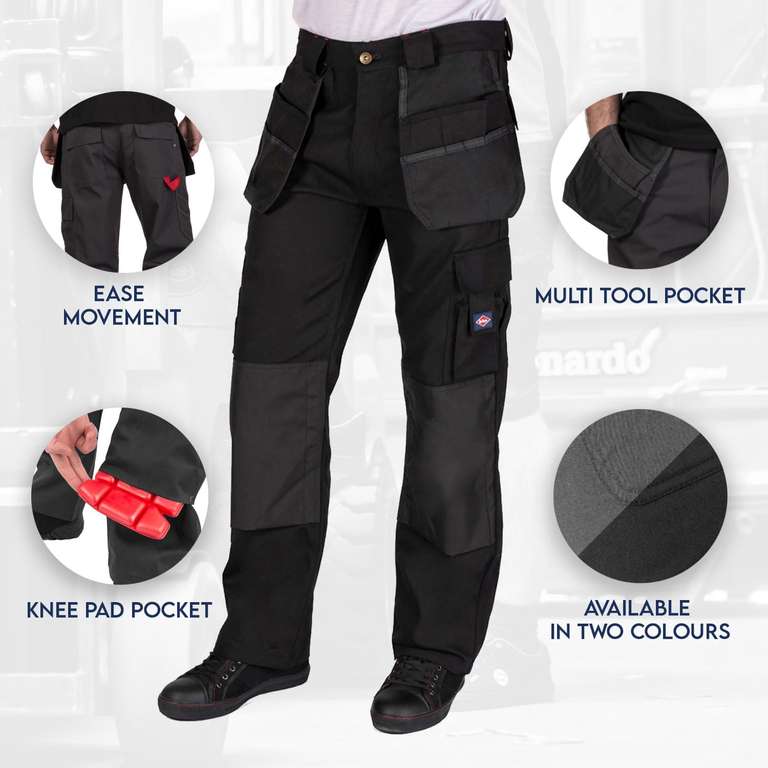 Spodnie robocze Lee Cooper LCPNT216 Męskie Multi & Kabura Kieszonkowe Dostawa DARMOWA z Prime