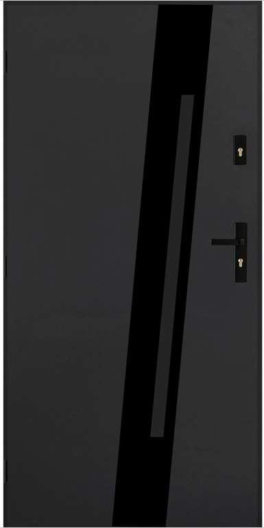 Drzwi zewnętrzne stalowe wejściowe Dijon PANTOR 90 cm (do wyboru 2 kolory, lewe/prawe) @ Leroy Merlin