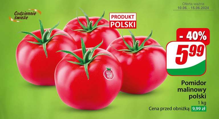 Polskie pomidory malinowe kg @Dino