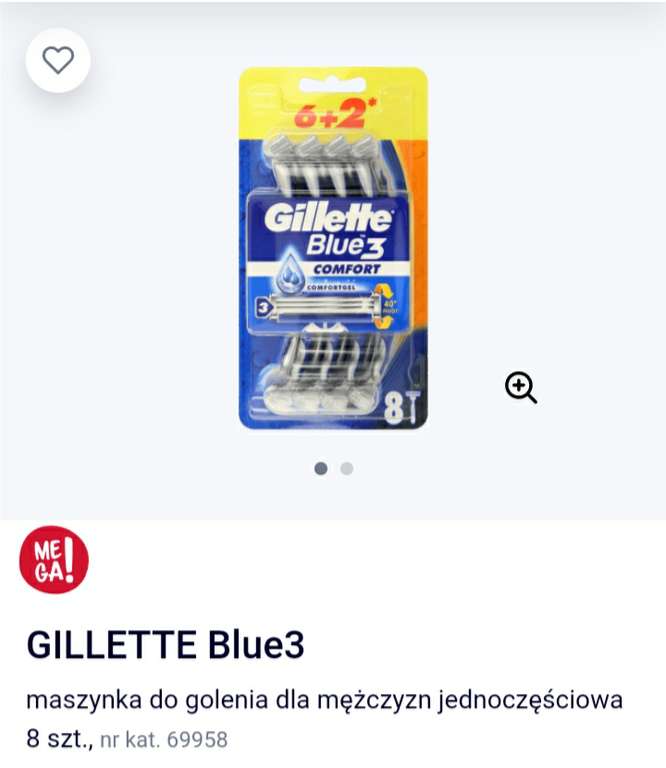 Gillette Blue 3. Opakowanie 8 sztuk