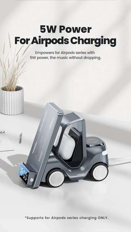 Ładowarka 3w1 Toocki do urządzeń Apple (wbudowany zegar i alarm) | Wysyłka z CN | $21.94 @ Aliexpress