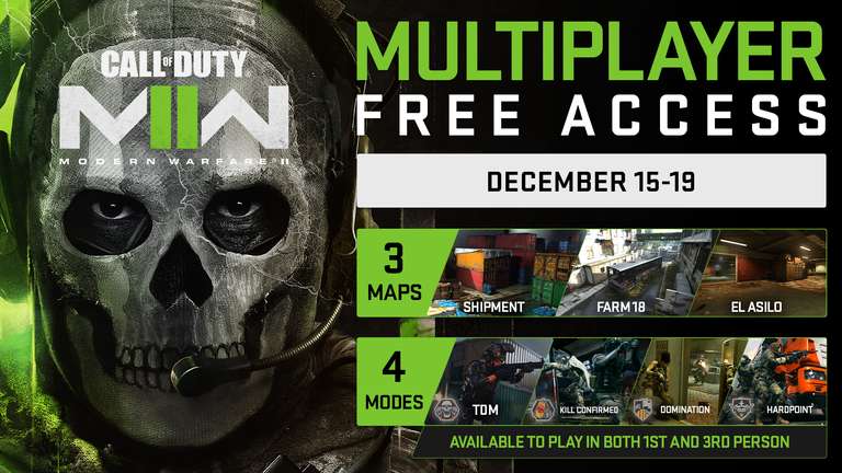 Call of Duty: Modern Warfare 2 darmowe granie od 15 do 19 grudnia @ PS4 / PS5 / Xbox / PC