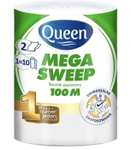 Queen Mega Sweep - ręcznik kuchenny 100m. dwuwarstwowy, cena przy zakupie 2 opakowań @biedronka