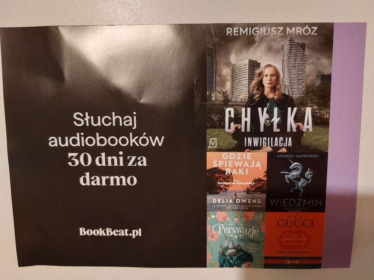 BookBeat.pl przez 30 dni za darmo dla nowych