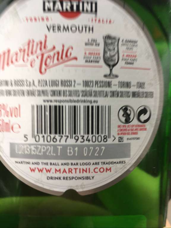 Martini Extra Dry 0.75l Biedronka