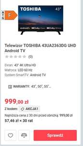 Telewizor Toshiba 43" Android