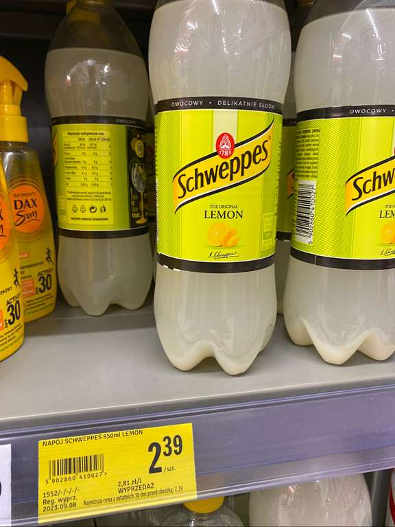 Schweppes Lemon 0,85 za 2,39