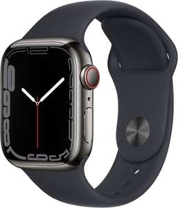Apple Watch Series 7 GPS + Cellular, koperta 41 mm, stal nierdzewna w kolorze mocnego grafitu, pasek sportowy, północ