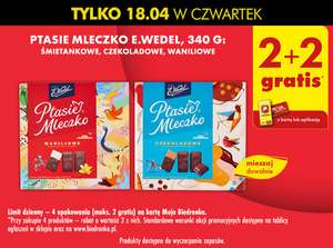 Ptasie Mleczko Wedel 2+2 gratis - Biedronka