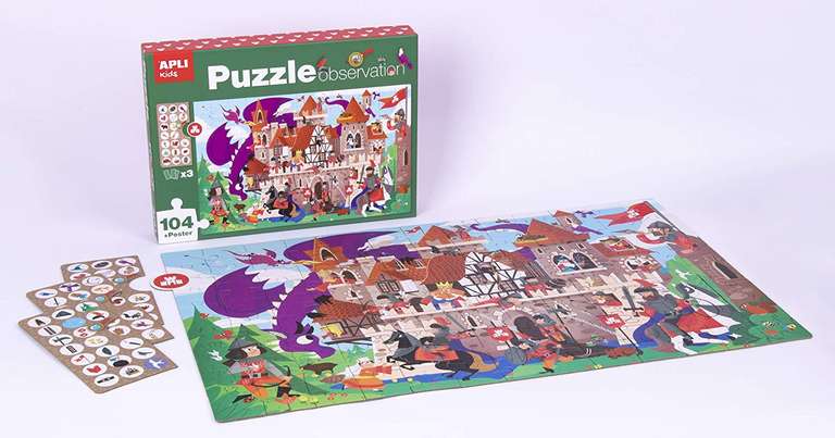 Puzzle obserwacyjne dla dzieci Apli Europe "Zamek" (104 elementy) za 33,36zł @ Amazon.pl