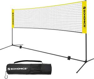 [Tylko z PRIME]Siatka do badmintona, z drążkami o regulowanej wysokości (4m szerokości, 3 kolory, wys. 107-155 cm) @ Amazon