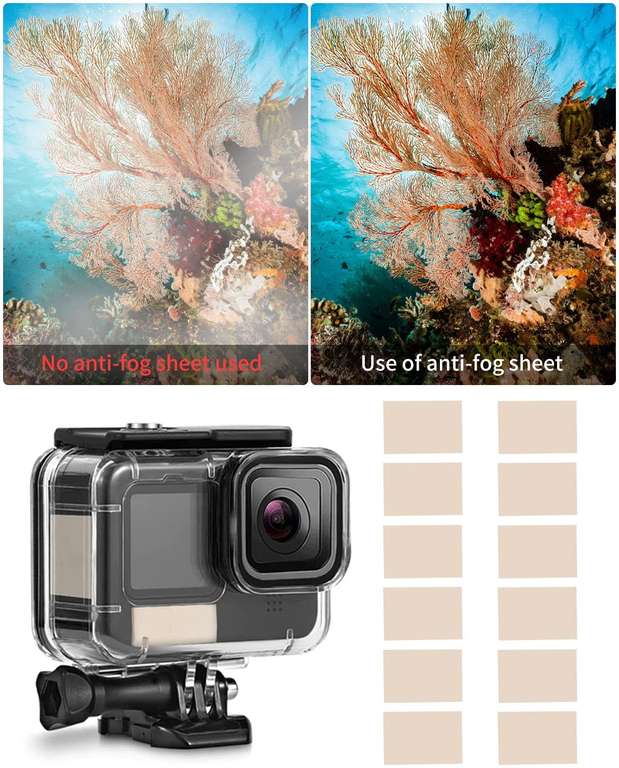 Zestaw akcesoriów do GoPro Hero 9 i 10 (3 podwodne filtry, torba, wodoodporna obudowa, etui, folie ochronne i inne) @Amazon