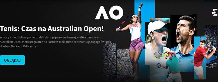 Australian Open za 10pln dla posiadaczy podstawowego pakietu Player.pl