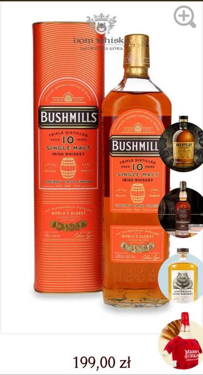 Whisky Bushmills 1 LITR! 10letnia 46% sherry cask finish