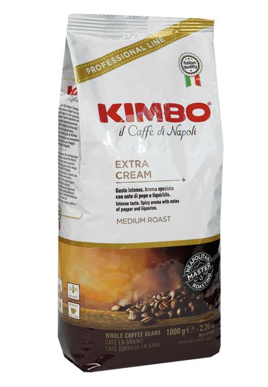 Kimbo Aroma Extra Cream Kawa Ziarnista 1kg za 44,09 zł APLIKACJA Allegro