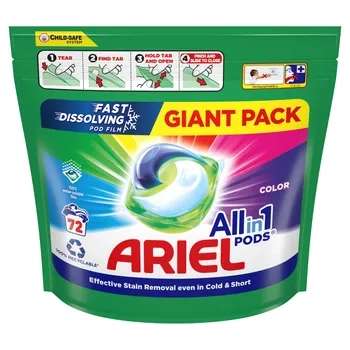 Kapsułki do prania Ariel All-in-1 PODS (72 szt.) za 69 zł + darmowa dostawa @InPost Fresh