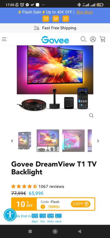 Govee DreamView T1 TV Backlight ambient light podświetlenie TV €59,40