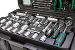 Mobilna walizka narzędziowa Brüder Mannesmann M29070 z zestawem narzędzi w ilości 122 elementów, cena 103,36 EUR