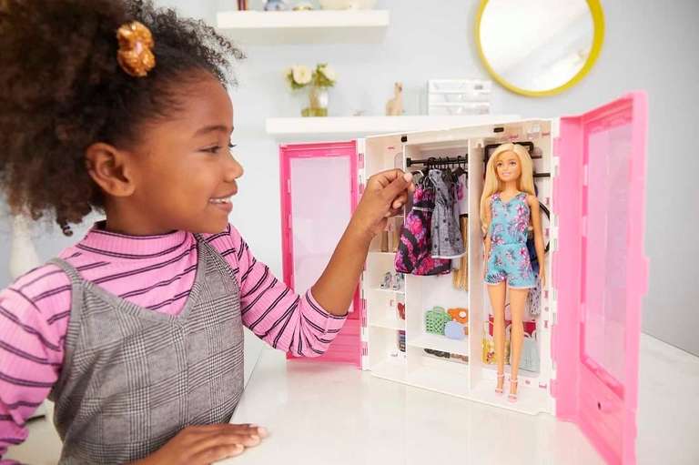 Zestaw Barbie Fashionistas GBK12 Szafa Na Ubranka + Lalka za 78zł @ Amazon.pl