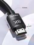 Kabel HDMI Ugreen 8K/60Hz 4K/120z 2 metry (2.1, Dolby, HDR10+, eARC, 3D, kompatybilny z PS5, TV Box, Switch itp.) @ Amazon