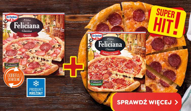 Pizza Feliciana + druga za 1 zł (6,25 zł/pizzę) przy zakupie dwóch @Polomarket