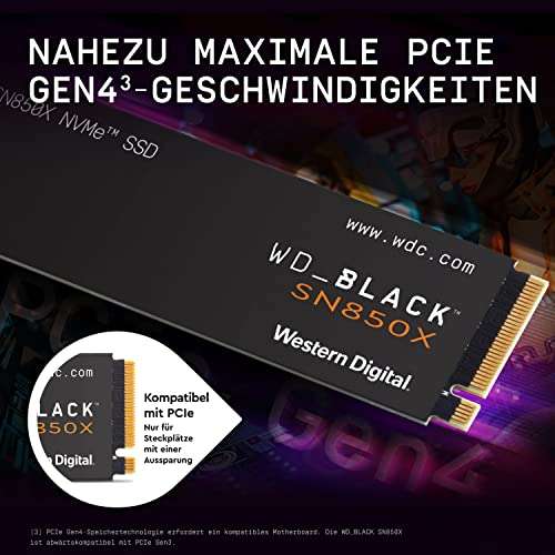 Dysk SSD WD_BLACK 2TB SN850X NVMe Gen4 – 123 EUR (544,11 zł + wysyłka) @ Amazon.de