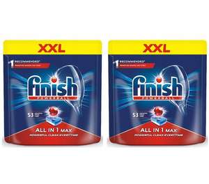 Tabletki do zmywarek FINISH All in1 Max 2x53 szt. (Kapsułki FINISH Quantum Ult. 100szt. za 46zł) i inne w promocji drugi za 1zł