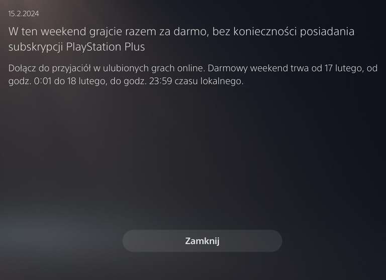 Darmowy weekend z PlayStation Plus
