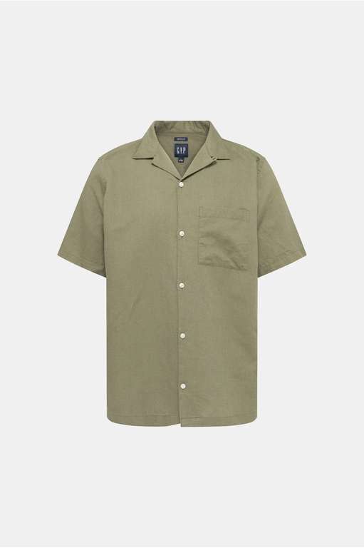 Lniano-bawełniane koszule z krótkim rękawem GAP za 79,99 zł - 2 modele @HalfPrice