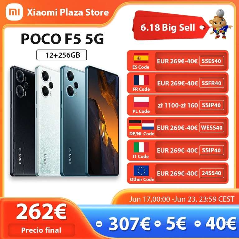 Smartfon POCO F5 12+256GB Global USD301.43