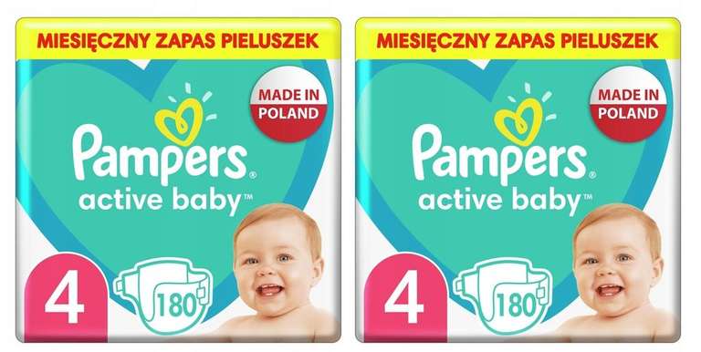 Pieluszki Pampers Active Baby rozmiar 4 Dostępne również inne rozmiary