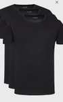 3 PACK komplet t-shirt męski basic BOSS (56,66 PLN/SZT) kolor czarny, 100% bawełna, naszywane logo