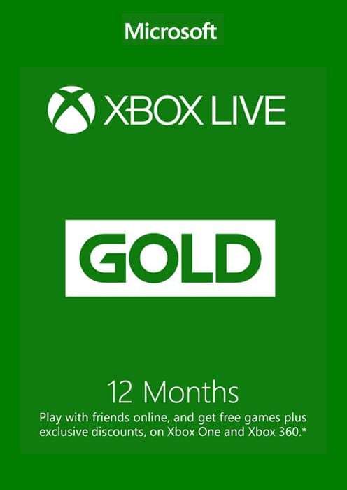 Xbox live gold 12 miesięcy Turcja (xbox game pass core)