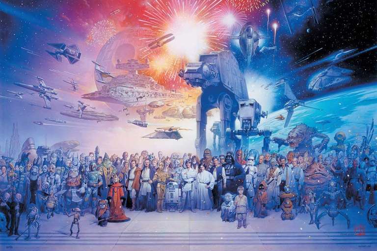 Plakat Star Wars Wszyscy bohaterowie 91 x 61 x 0.2 cm
