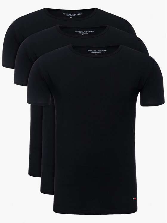 Komplet 3 t-shirtów Tommy Hilfiger Essential - czarne lub białe @Modivo