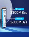 Dysk SSD Lexar NM610PRO 2TB M.2 2280 PCIe Gen3x4 NVMe 1.4, odczyt do 3300 MB/s, zapis 2600 MB/ | 80,81€ | Amazon