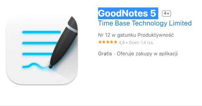 Good Notes 5 w iOS za darmo