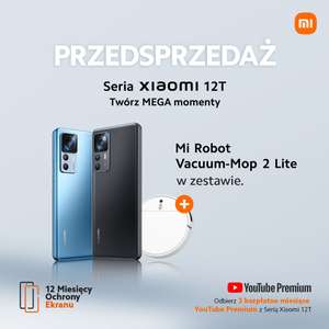 PRZEDSPRZEDAŻ Seria Xiaomi 12Tpro + Mi Robot Vacuum-Mop 2 Lite o wartości 799 zł w zestawie!