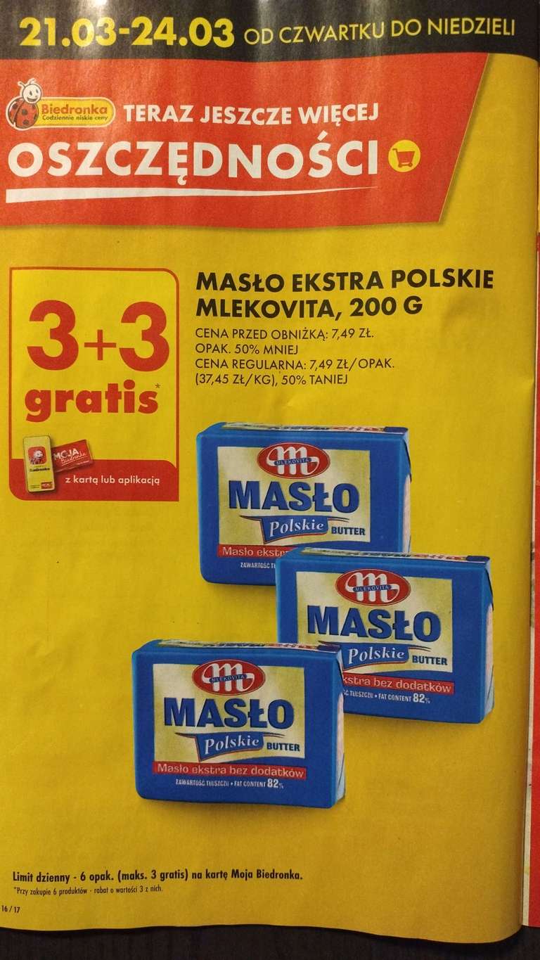 Masło Polskie MLEKOVITA 200G 3+3 gratis