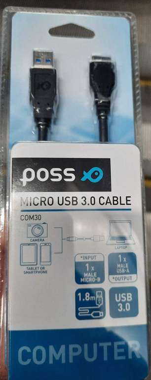 Kabel micro USB 3.0 @Carrefour, Warszawa