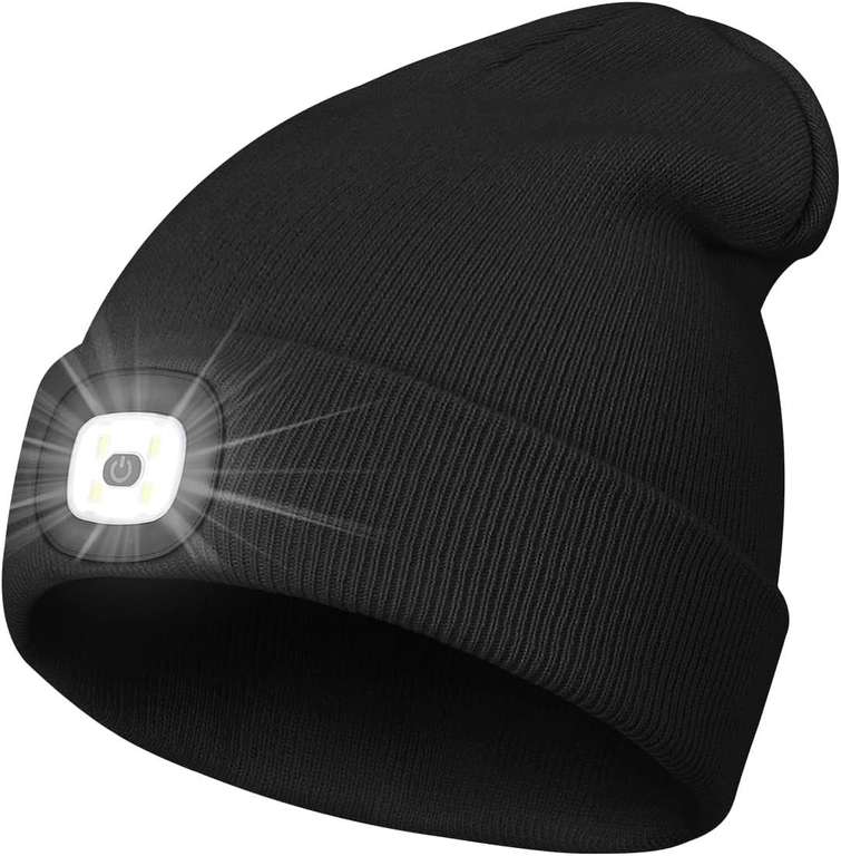 KAVAVO Czapka beanie, ładowalna czapka z podświetleniem USB
