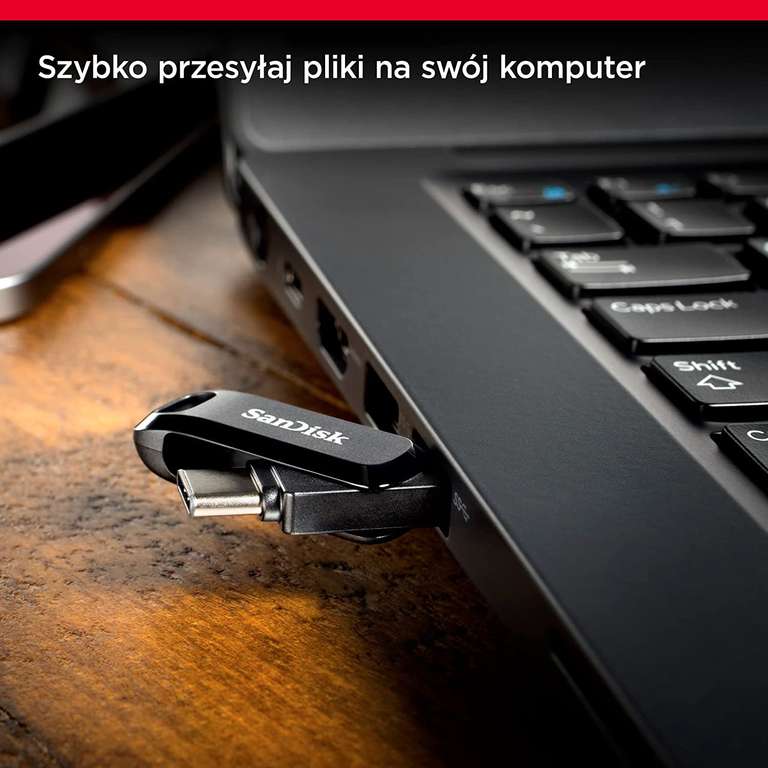 Pendrive Sandisk Dual Drive 128GB SDDDC3-128G-G46 USB C USB 3.1 Typ A, darmowa dostawa Prime