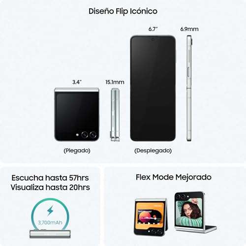 Smartfon SAMSUNG Galaxy Z Flip5, 256 GB + ładowarka 45 W 608,90€