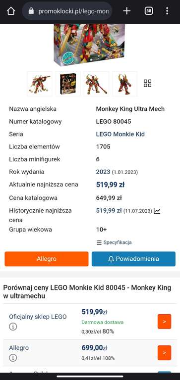 LEGO Monkey King w ultramechu 80045