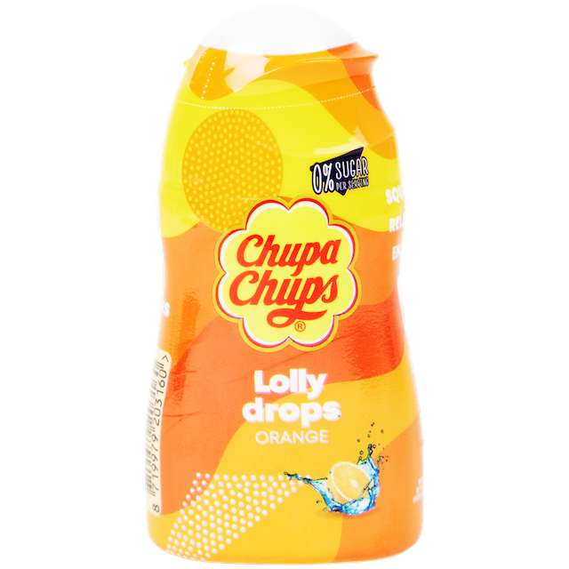 Chupa Chups Lolly drops 48ml - koncentrat na 5L lemoniady, różne smaki (truskawka, pomarańcza, wiśnia)