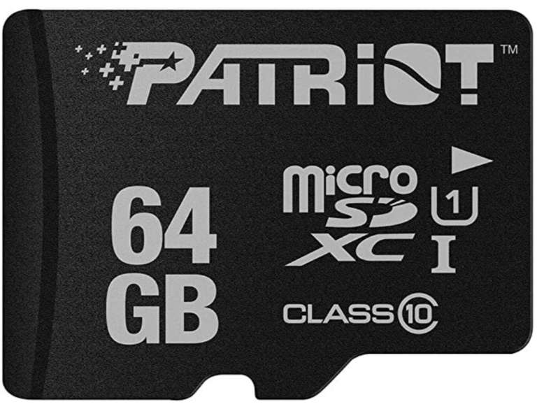 Karta pamięci Patriot 64 GB microSD serii LX - darmowa dostawa Prime - zapis/odczyt - 15/40 MB/s