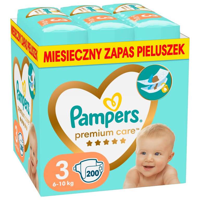 Pieluszki Pampers Premium Care rozmiar 3 6-10 kg 200 szt