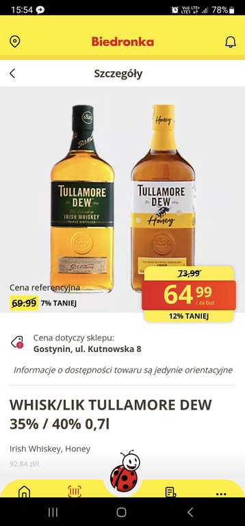 Whiskey Tullamore D.E.W 0,7L @Biedronka