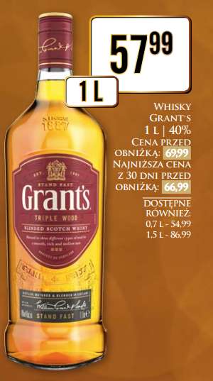 Whisky Grants Triple Wood 1 Litr @Dino