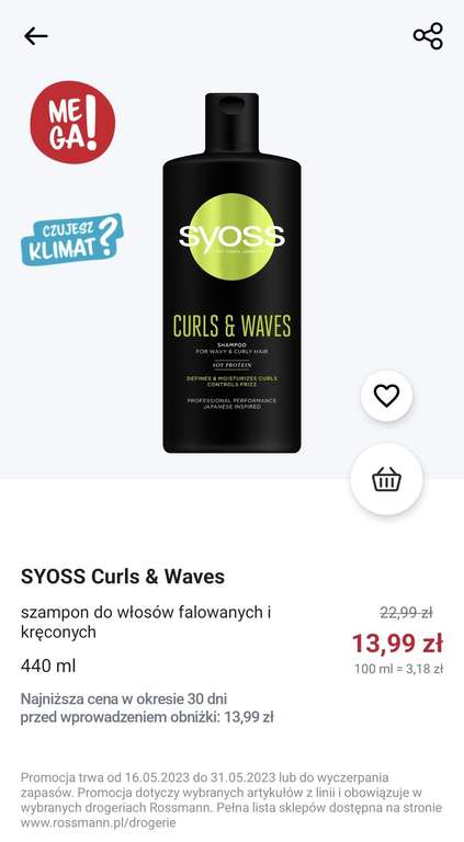 Szampon Syoss 440ml (MEN Clean & Cool,MEN Volume,Oleo Intense,Curls & Waves)